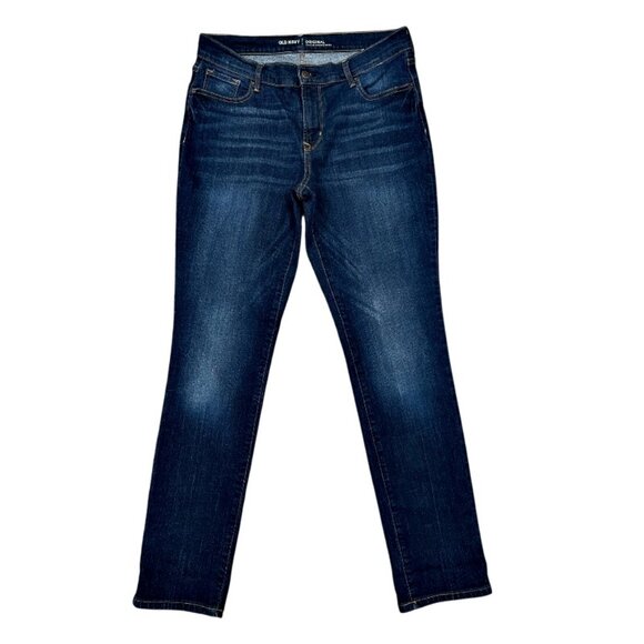 Old Navy Jeans Womens Size 10 Mid Rise Original Stretch Denim Blue Dark Wash - Picture 1 of 7